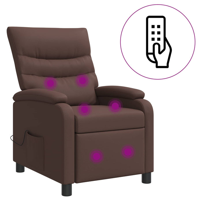Reclinabil cu masaj Maro Piele artificială WALTI