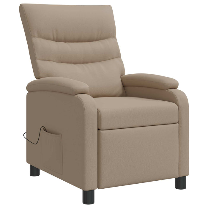 Reclinabil cu masaj Cappuccino Piele artificială WALTI