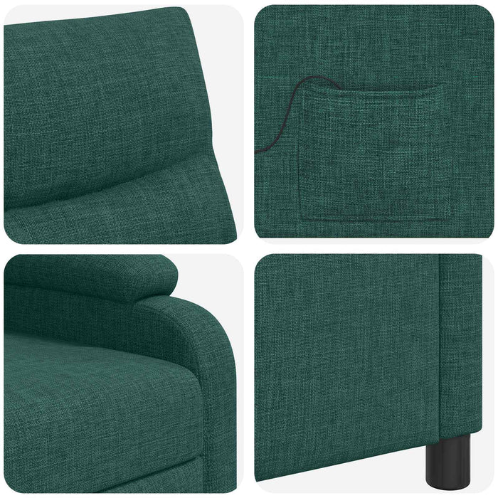 Reclinabil cu masaj Verde închis Țesătură WALTI