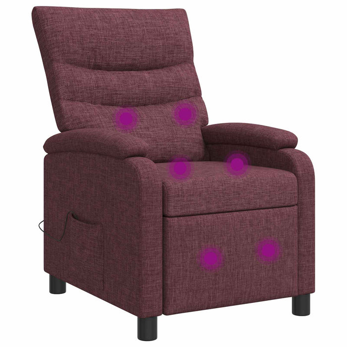 Reclinabil cu masaj Violet Țesătură WALTI