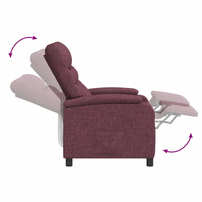Reclinabil cu masaj Violet Țesătură WALTI