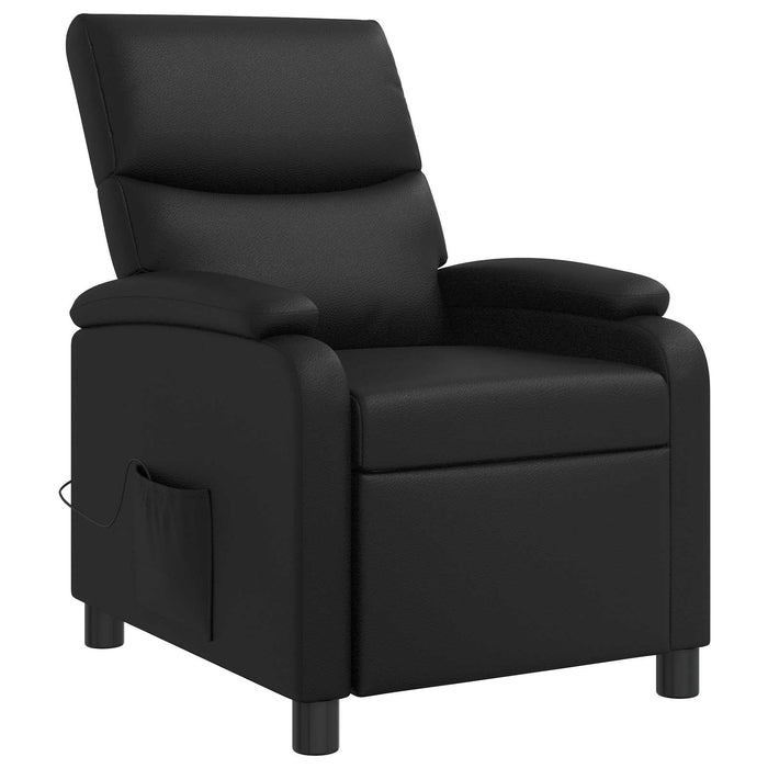 Reclinabil cu masaj Negru Piele artificială WALTI