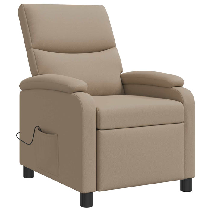 Reclinabil cu masaj Cappuccino Piele artificială WALTI