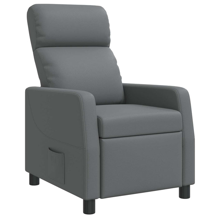 Fotoliu reclinabil Gri Piele artificială - WALTI WALTI