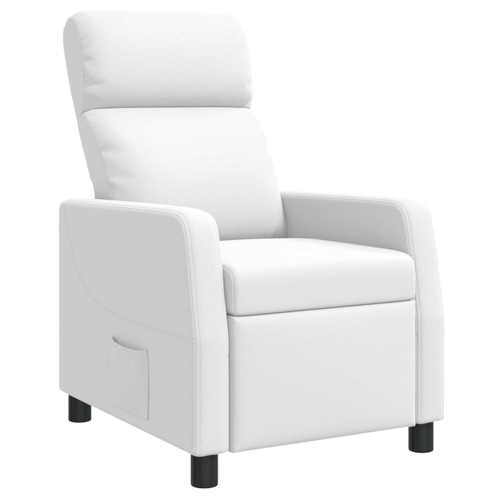 Fotoliu reclinabil Alb Piele artificială - WALTI WALTI