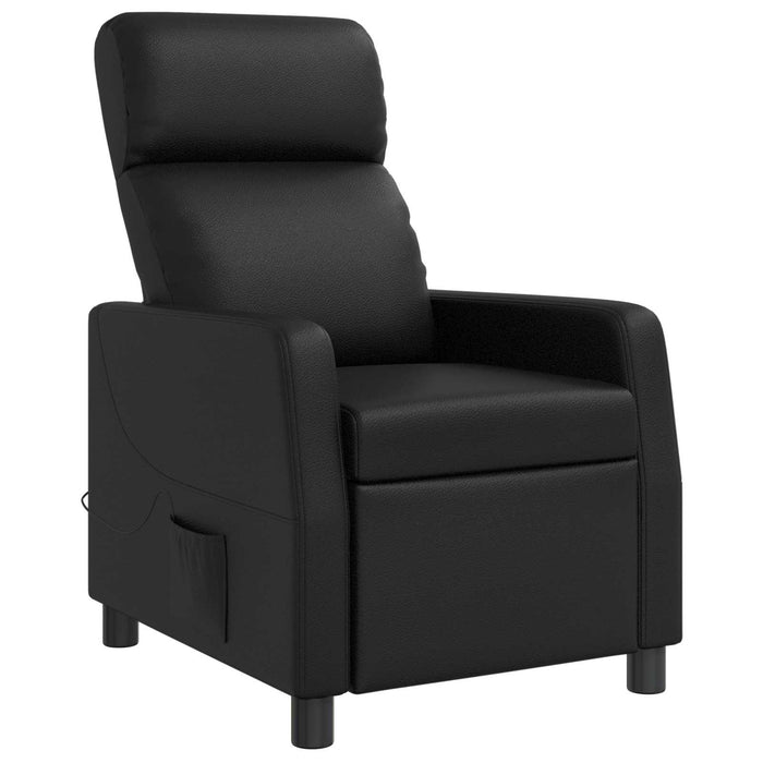 Reclinabil cu masaj Negru Piele artificială WALTI