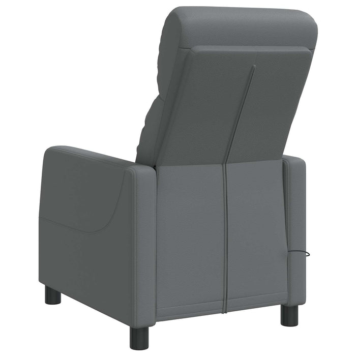 Reclinabil cu masaj Gri Piele artificială WALTI