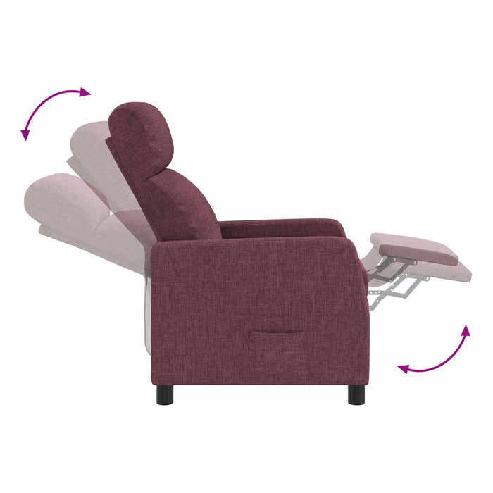 Reclinabil cu masaj Violet Țesătură WALTI
