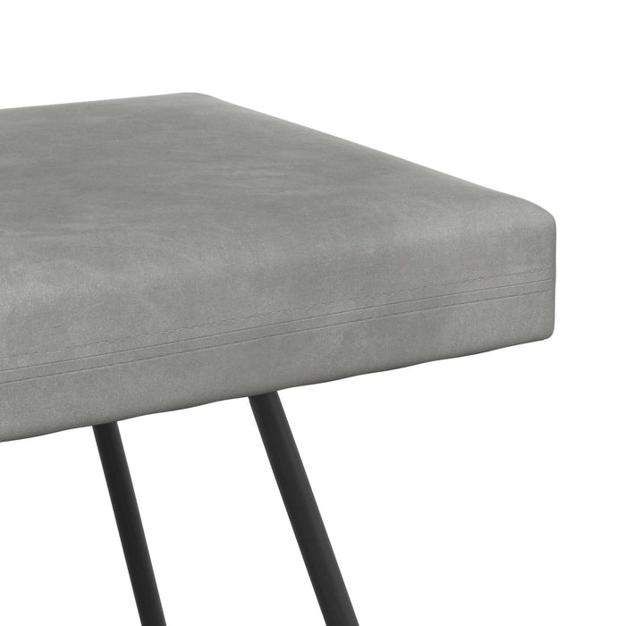 bancă Simplu Gri deschis 80 x 40 x 45 cm Catifea WALTI