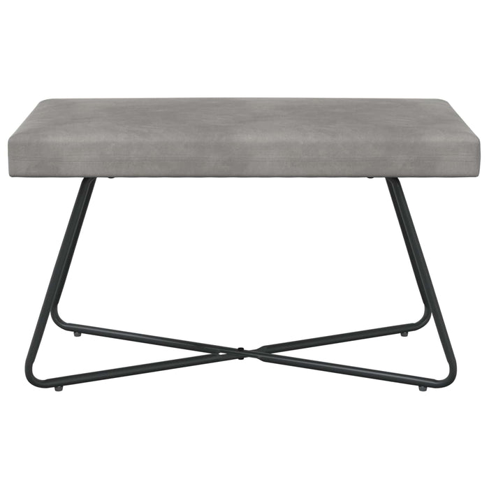 bancă Simplu Gri deschis 80 x 40 x 45 cm Catifea WALTI