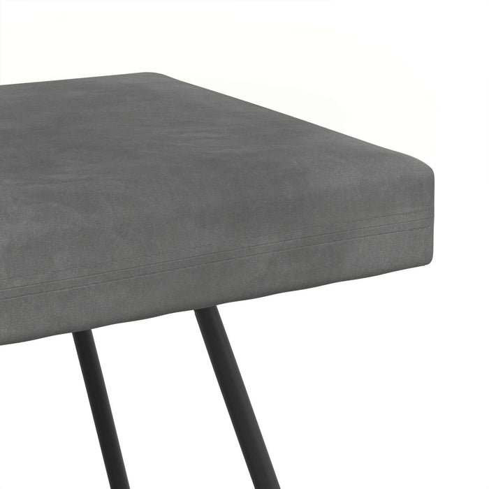 bancă Simplu Gri închis 80 x 40 x 45 cm Catifea WALTI