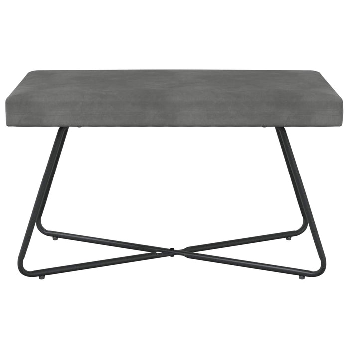 bancă Simplu Gri închis 80 x 40 x 45 cm Catifea WALTI