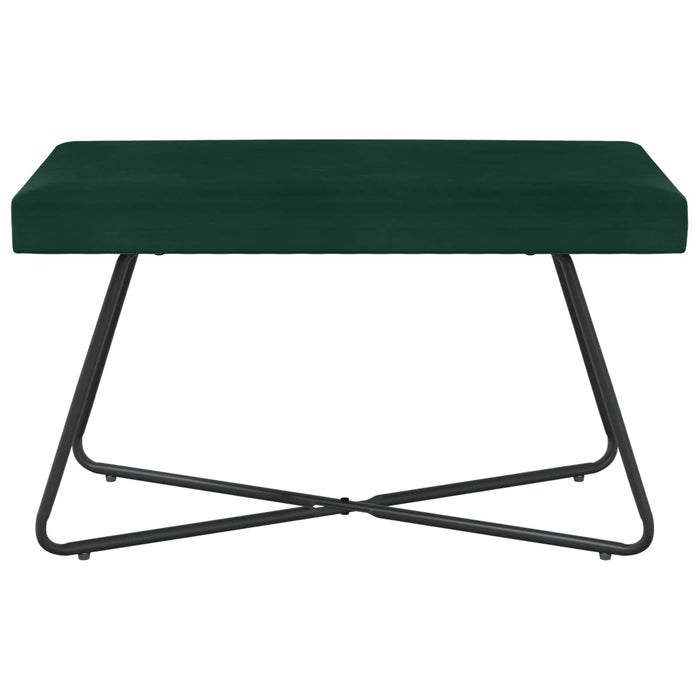 bancă Simplu Verde închis 80 x 40 x 45 cm Catifea WALTI