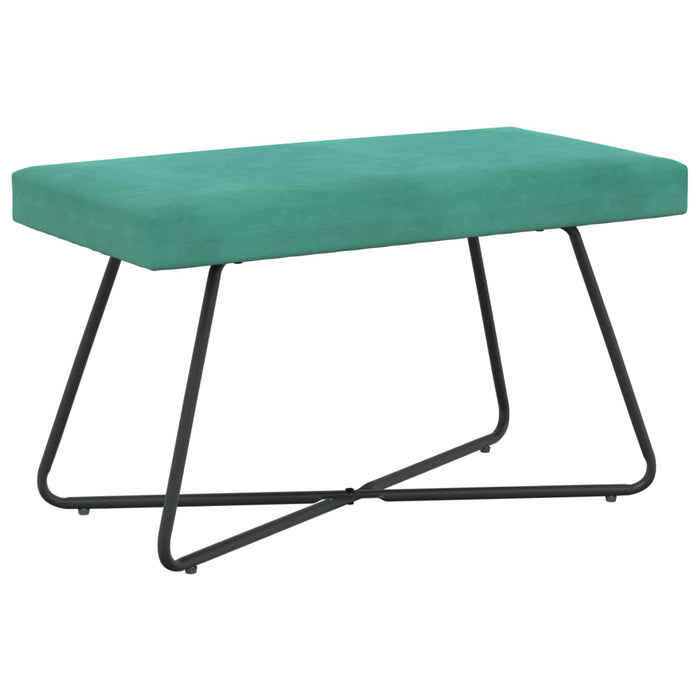 bancă Simplu Turcoaz 80 x 40 x 45 cm Catifea WALTI