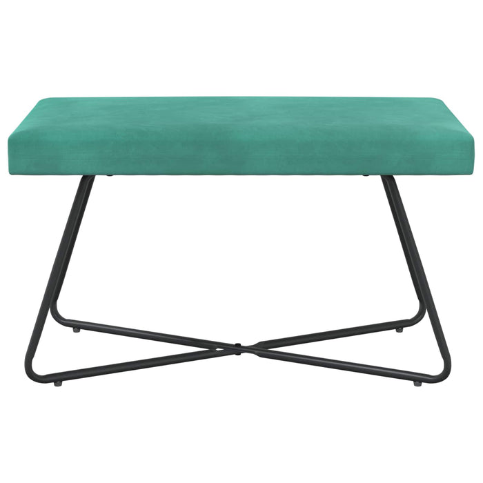 bancă Simplu Turcoaz 80 x 40 x 45 cm Catifea WALTI