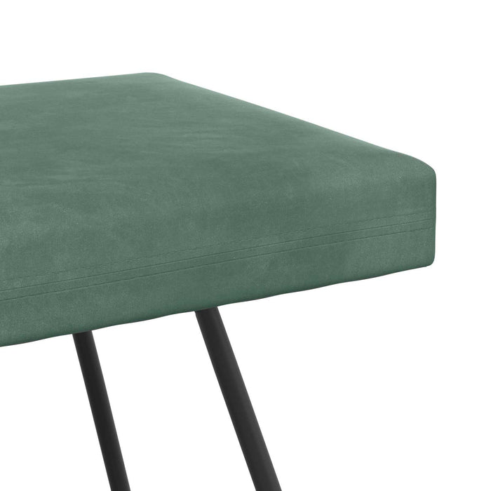 bancă Simplu Verde Mării 80 x 40 x 45 cm Catifea WALTI