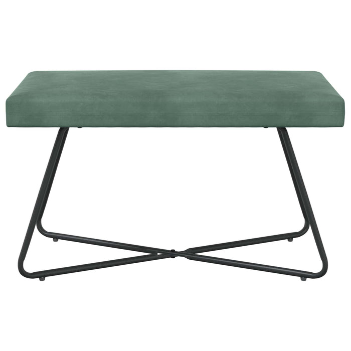 bancă Simplu Verde Mării 80 x 40 x 45 cm Catifea WALTI