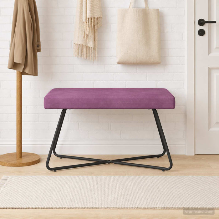bancă Violet 80 x 40 x 45 cm Catifea WALTI