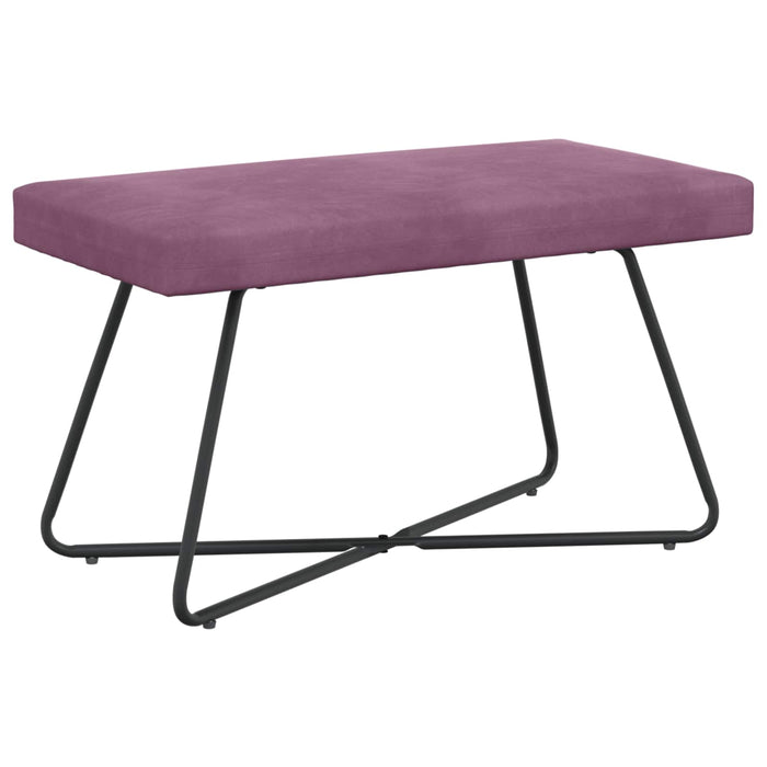 bancă Simplu Violet 80 x 40 x 45 cm Catifea WALTI