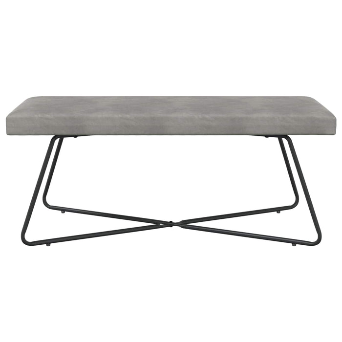 bancă Simplu Gri deschis 110 x 40 x 45 cm Catifea WALTI