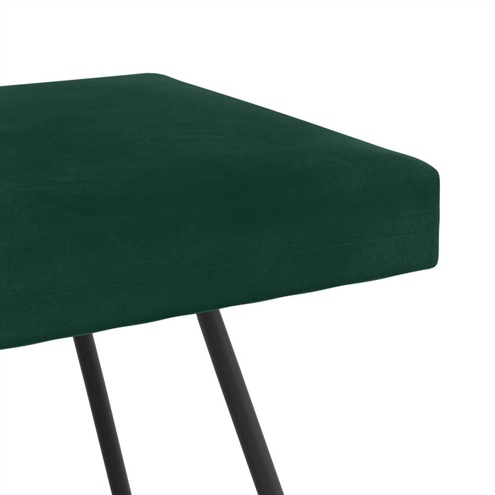 bancă Simplu Verde închis 110 x 40 x 45 cm Catifea WALTI