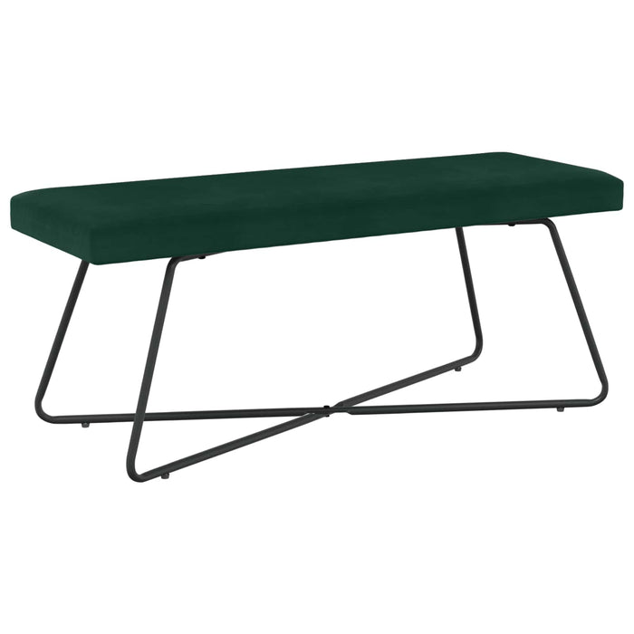bancă Simplu Verde închis 110 x 40 x 45 cm Catifea WALTI