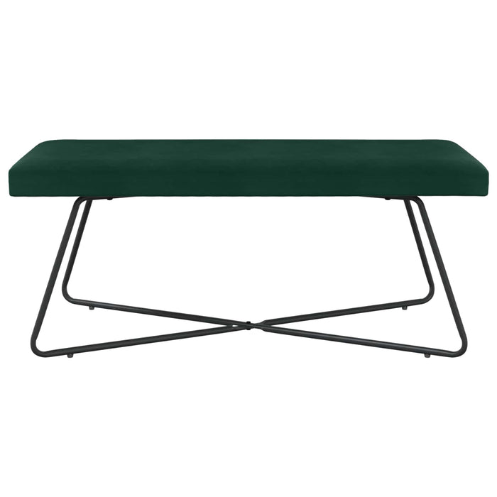 bancă Simplu Verde închis 110 x 40 x 45 cm Catifea WALTI
