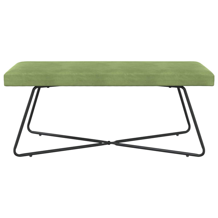 bancă Simplu Verde deschis 110 x 40 x 45 cm Catifea WALTI