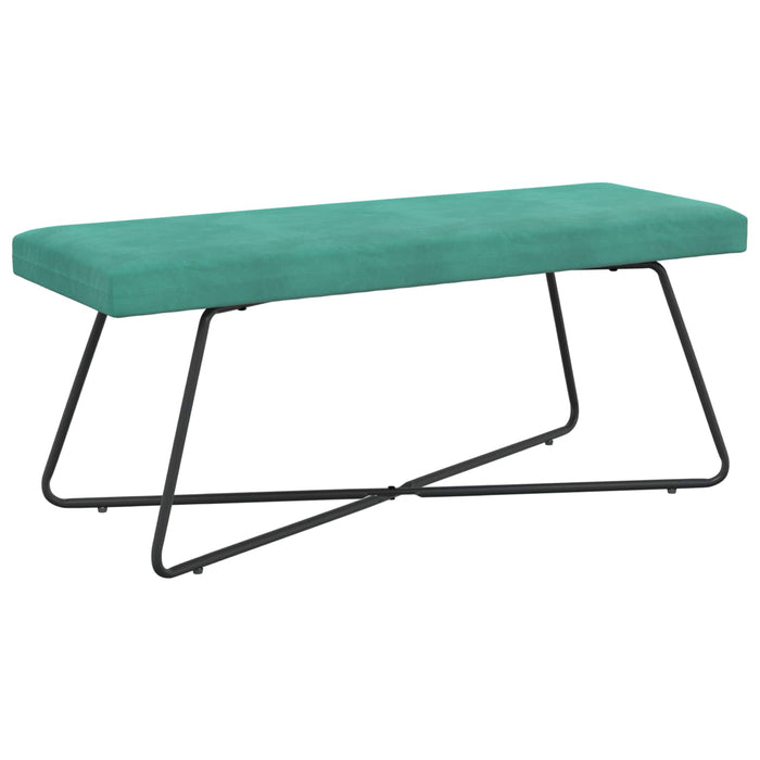 bancă Simplu Turcoaz 110 x 40 x 45 cm Catifea WALTI
