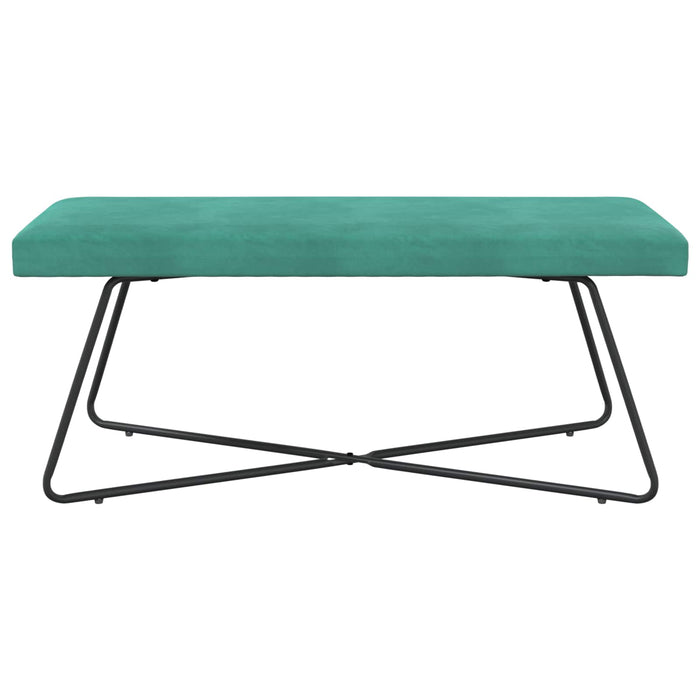bancă Simplu Turcoaz 110 x 40 x 45 cm Catifea WALTI