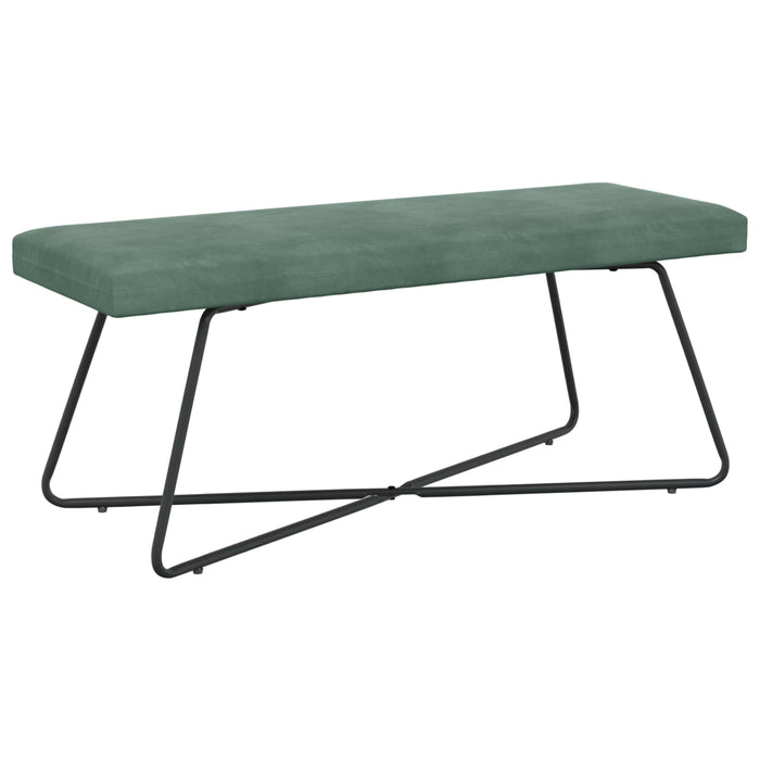 bancă Simplu Verde Mării 110 x 40 x 45 cm Catifea WALTI