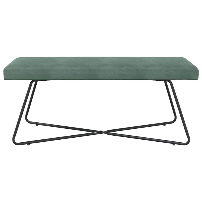 bancă Simplu Verde Mării 110 x 40 x 45 cm Catifea WALTI
