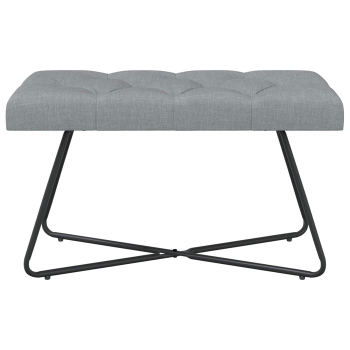 Bancă cu butoane capitonate Gri deschis 80 x 40 x 46 cm WALTI