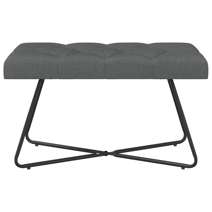Bancă cu butoane capitonate Gri închis 80 x 40 x 46 cm Țesătură WALTI