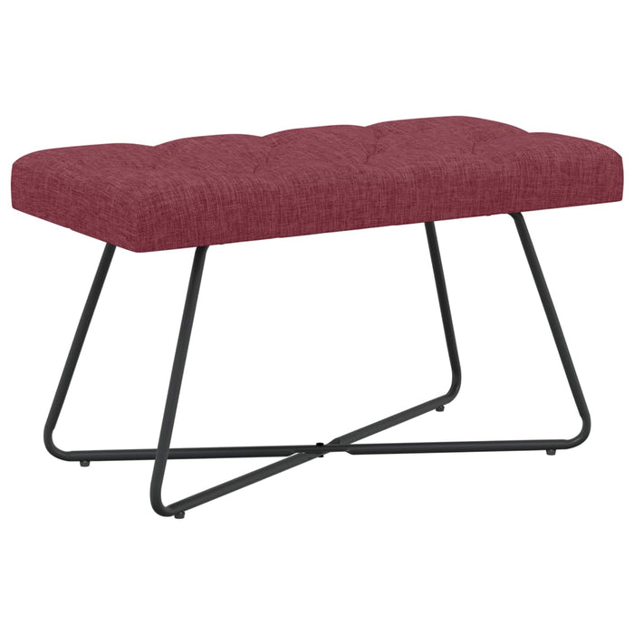Bancă cu butoane capitonate Roșu Vin 80 x 40 x 46 cm Țesătură WALTI