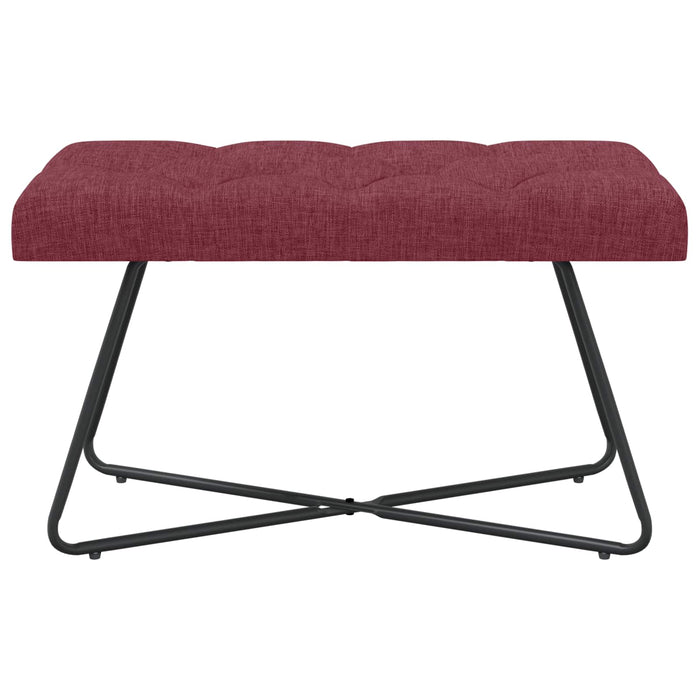 Bancă cu butoane capitonate Roșu Vin 80 x 40 x 46 cm Țesătură WALTI