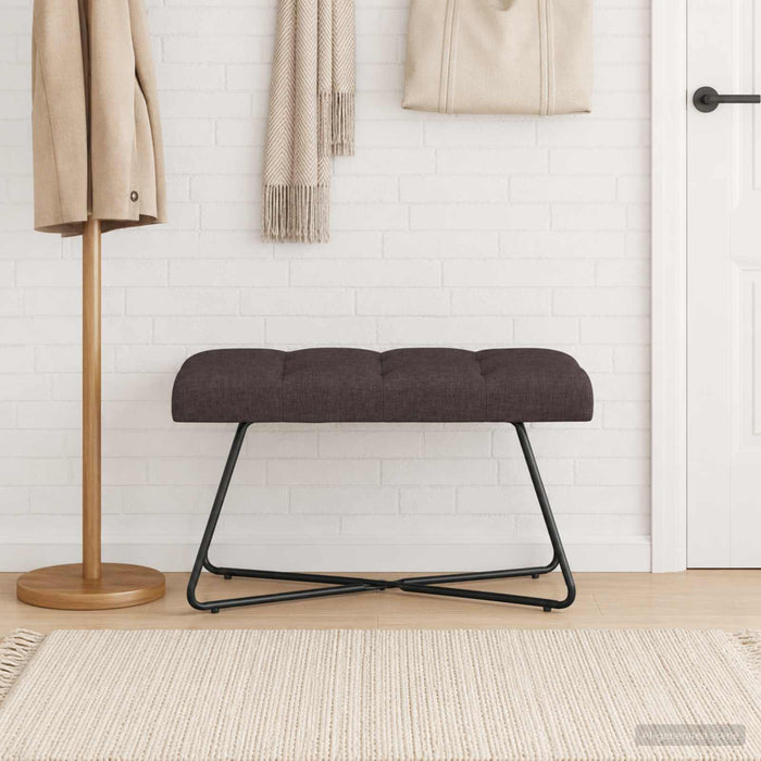 Bancă cu butoane capitonate Maro închis 80 x 40 x 46 cm - WALTI WALTI