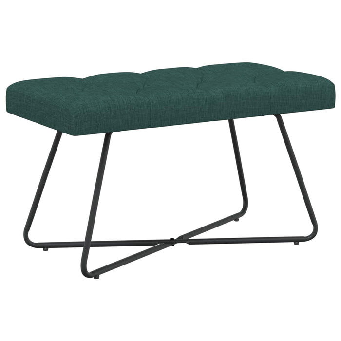 Bancă cu butoane capitonate Verde închis 80 x 40 x 46 cm WALTI