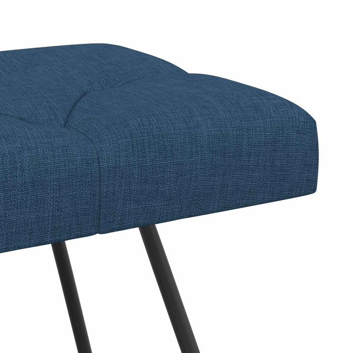 Bancă cu butoane capitonate albastru 80 x 40 x 46 cm Țesătură WALTI