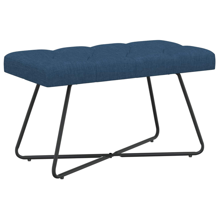Bancă cu butoane capitonate albastru 80 x 40 x 46 cm Țesătură WALTI