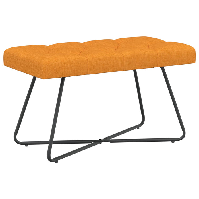 Bancă cu butoane capitonate Galben Întunecat 80 x 40 x 46 cm WALTI