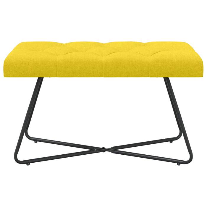 Bancă cu butoane capitonate Galben Deschis 80 x 40 x 46 cm WALTI