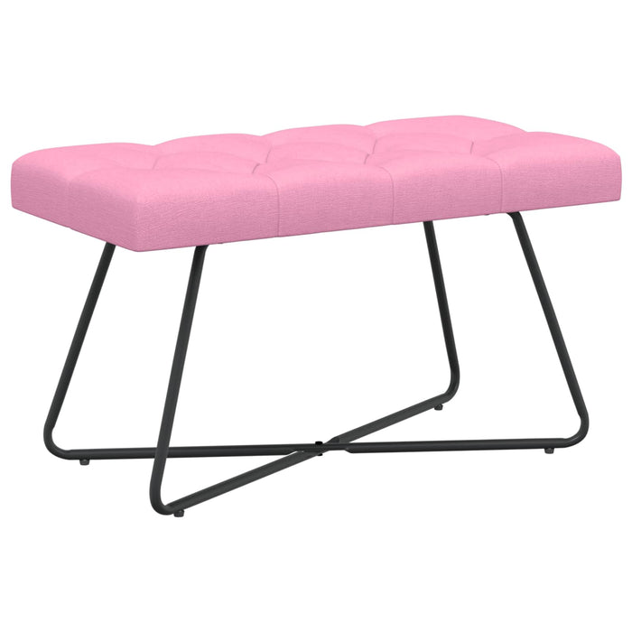 Bancă cu butoane capitonate Roz 80 x 40 x 46 cm Țesătură WALTI