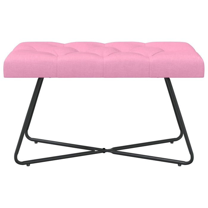 Bancă cu butoane capitonate Roz 80 x 40 x 46 cm Țesătură WALTI