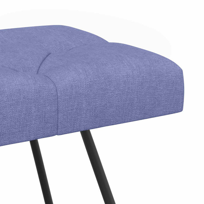 Bancă cu butoane capitonate Albastru Jeans 80 x 40 x 46 cm WALTI