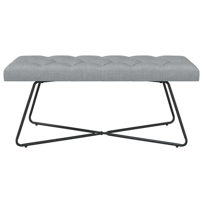 Bancă cu butoane capitonate Gri deschis 110 x 40 x 46 cm WALTI