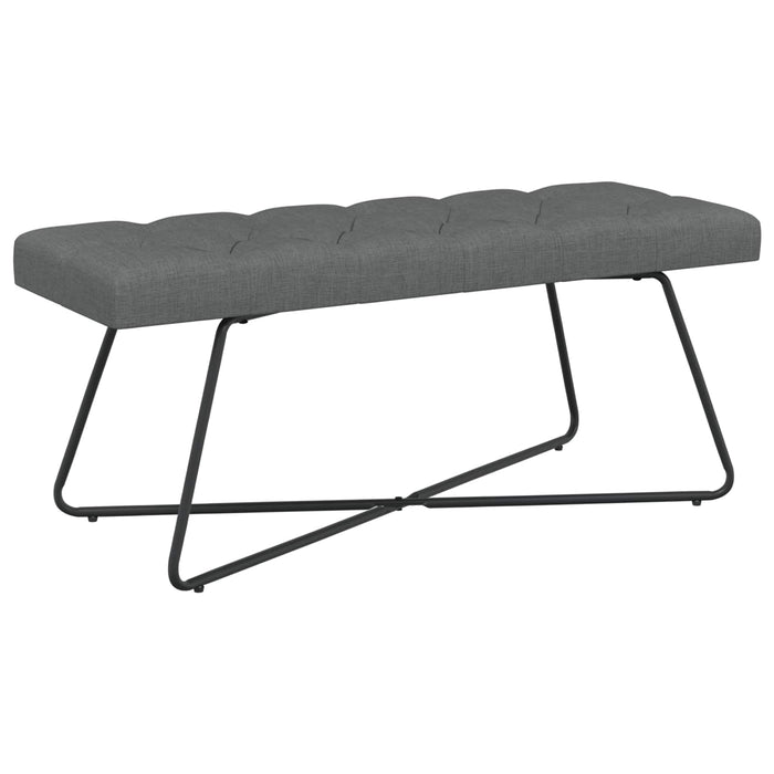 Bancă cu butoane capitonate Gri închis 110 x 40 x 46 cm WALTI