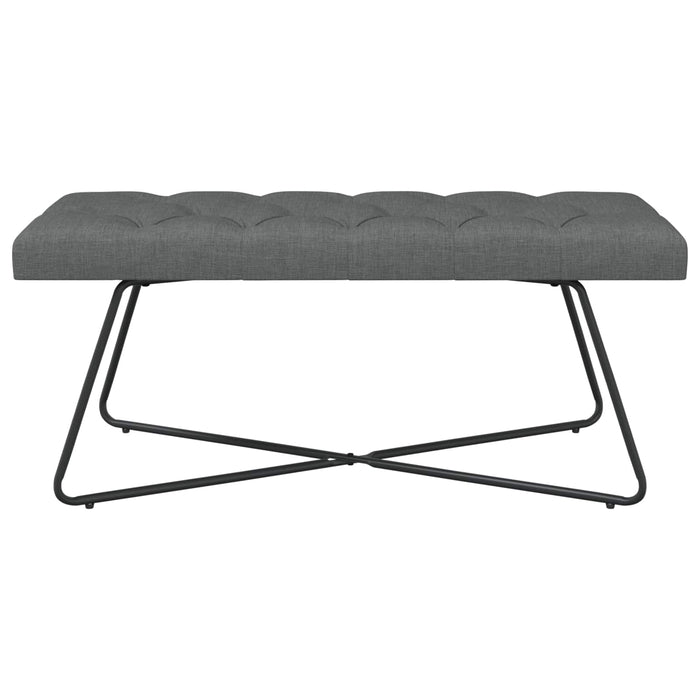 Bancă cu butoane capitonate Gri închis 110 x 40 x 46 cm WALTI