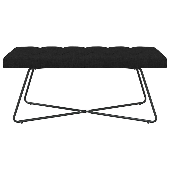 Bancă cu butoane capitonate Negru 110 x 40 x 46 cm Țesătură WALTI