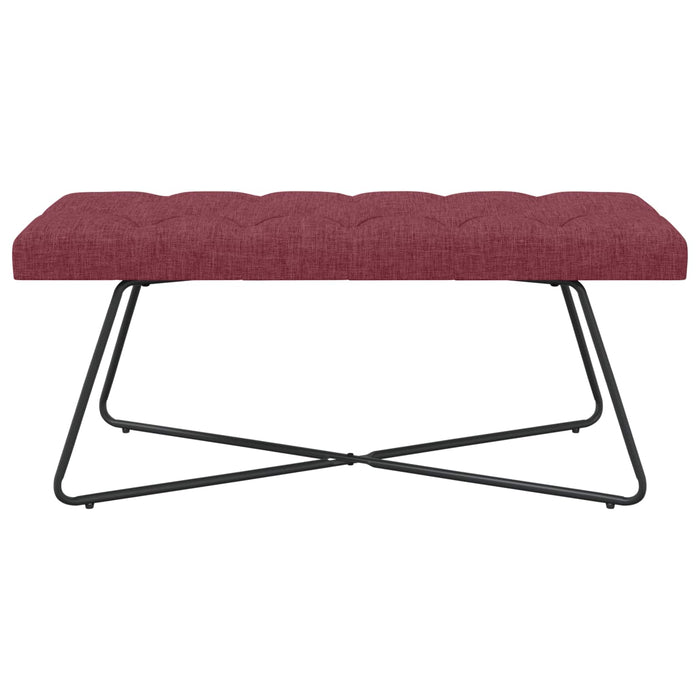 Bancă cu butoane capitonate Roșu Vin 110 x 40 x 46 cm Țesătură WALTI